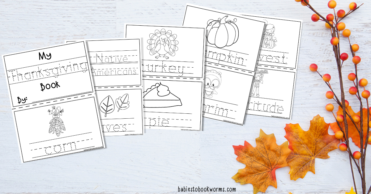 Thanksgiving Activities Target Blank Book - Move Mountains in Kindergarten